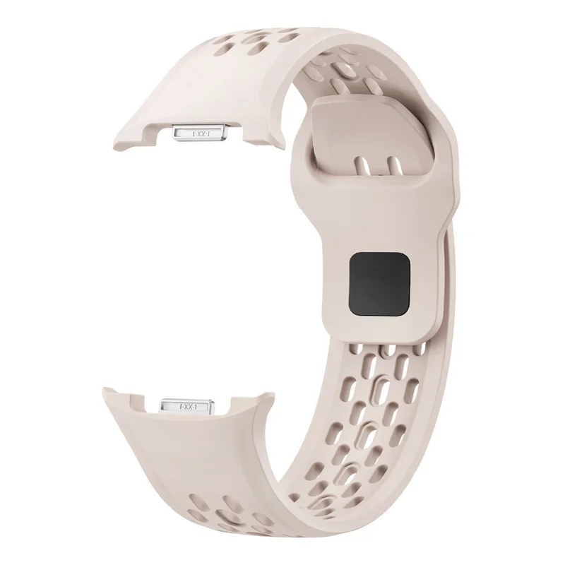 KALEBOL Pulseira de Reposição para Samsung Galaxy Watch8 44mm / 40mm / Watch8 Classic 47mm Design com Furos Pulseira de Silicone - Starlight
