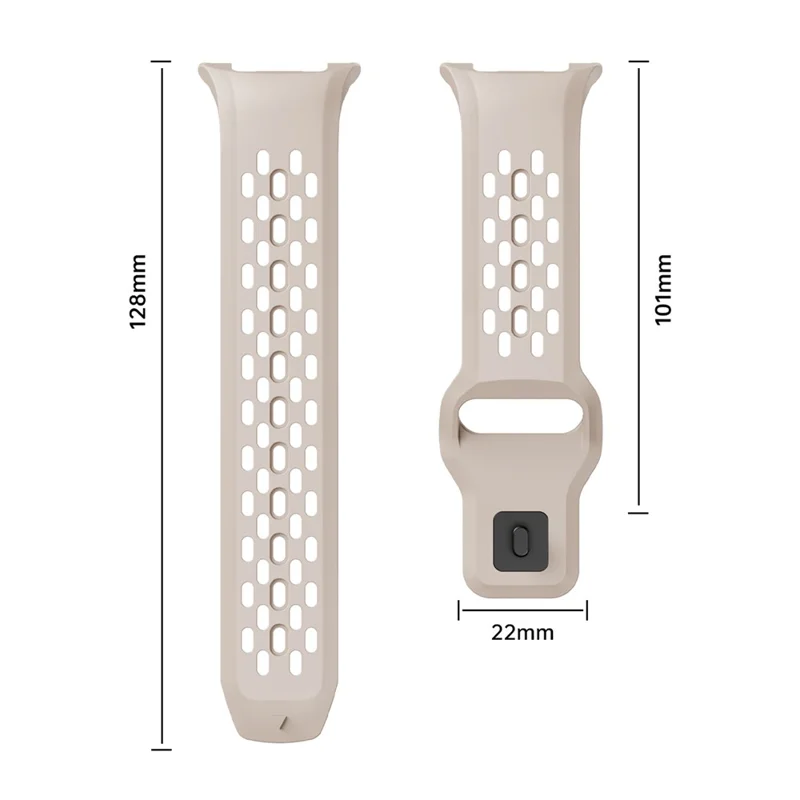 KALEBOL Pulseira de Reposição para Samsung Galaxy Watch8 44mm / 40mm / Watch8 Classic 47mm Design com Furos Pulseira de Silicone - Starlight