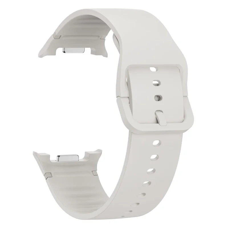Pulseira de Silicone KALEBOL para Samsung Galaxy Watch8 44mm / 40mm / Watch8 Classic 47mm, Cor Sólida - Branco Marfim