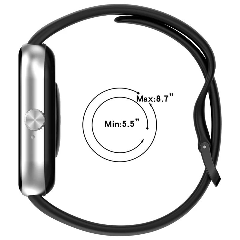 For Xiaomi Redmi Watch Move Adjustable Watch Strap Sports Silicone Wrist Band - Black