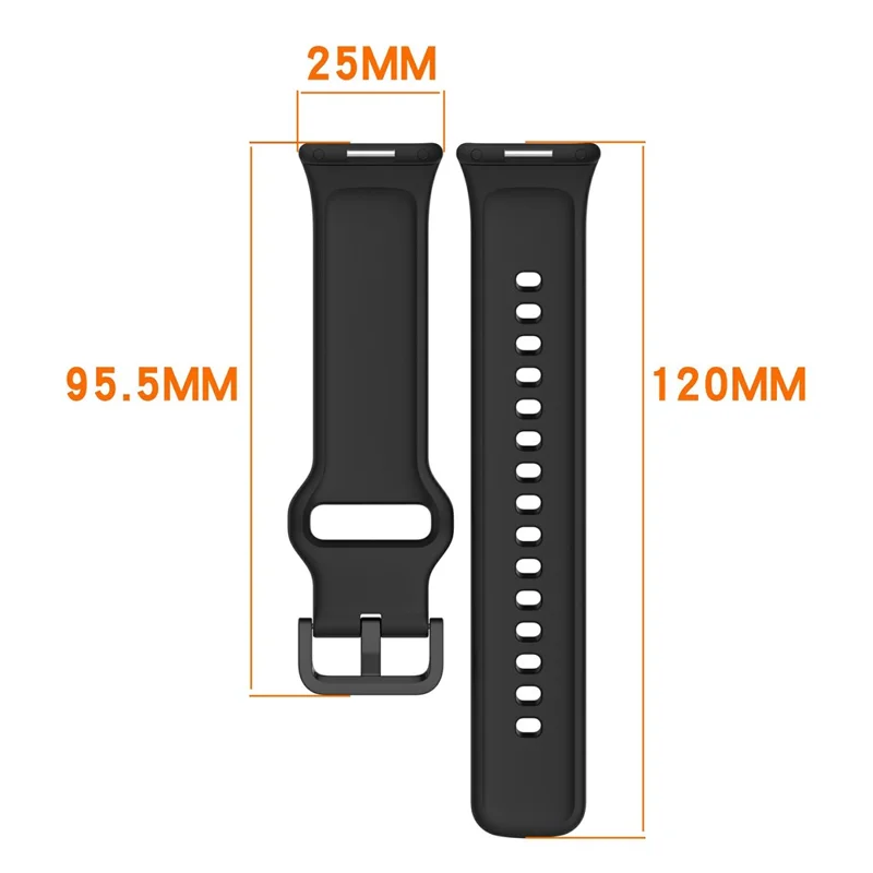 For Xiaomi Redmi Watch Move Adjustable Watch Strap Sports Silicone Wrist Band - Black