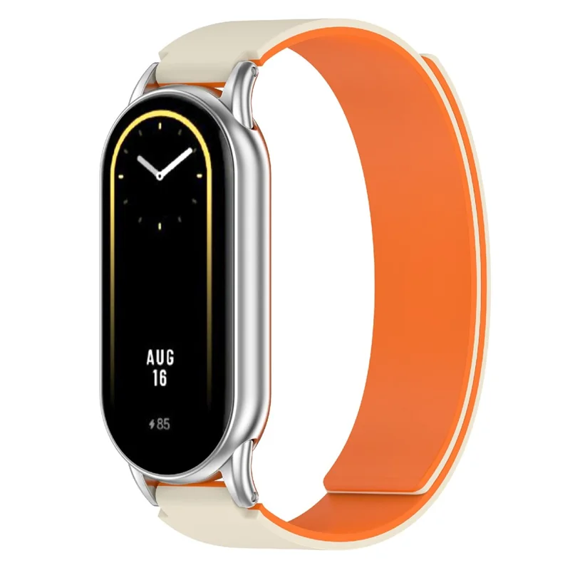 Para Xiaomi Smart Band 10 Pulseira de Silicone Substituição Magnética Pulseira de Relógio - Starlight / Laranja