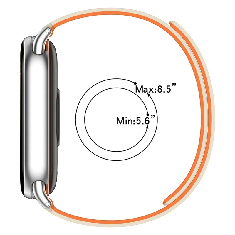 Para Xiaomi Smart Band 10 Pulseira de Silicone Substituição Magnética Pulseira de Relógio - Starlight / Laranja