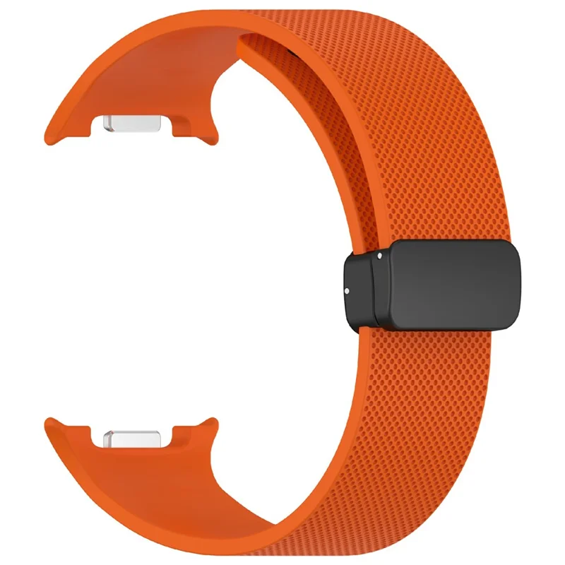 Watch Band for Samsung Galaxy Watch8 44mm / 40mm / Watch8 Classic 46mm Magnetic Buckle Silicone Strap - Orange