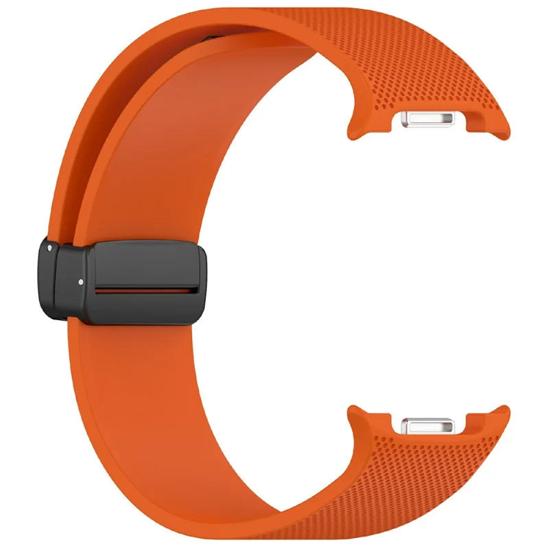Watch Band for Samsung Galaxy Watch8 44mm / 40mm / Watch8 Classic 46mm Magnetic Buckle Silicone Strap - Orange