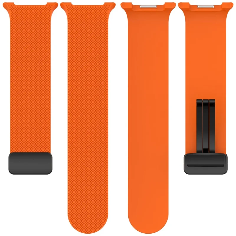Watch Band for Samsung Galaxy Watch8 44mm / 40mm / Watch8 Classic 46mm Magnetic Buckle Silicone Strap - Orange