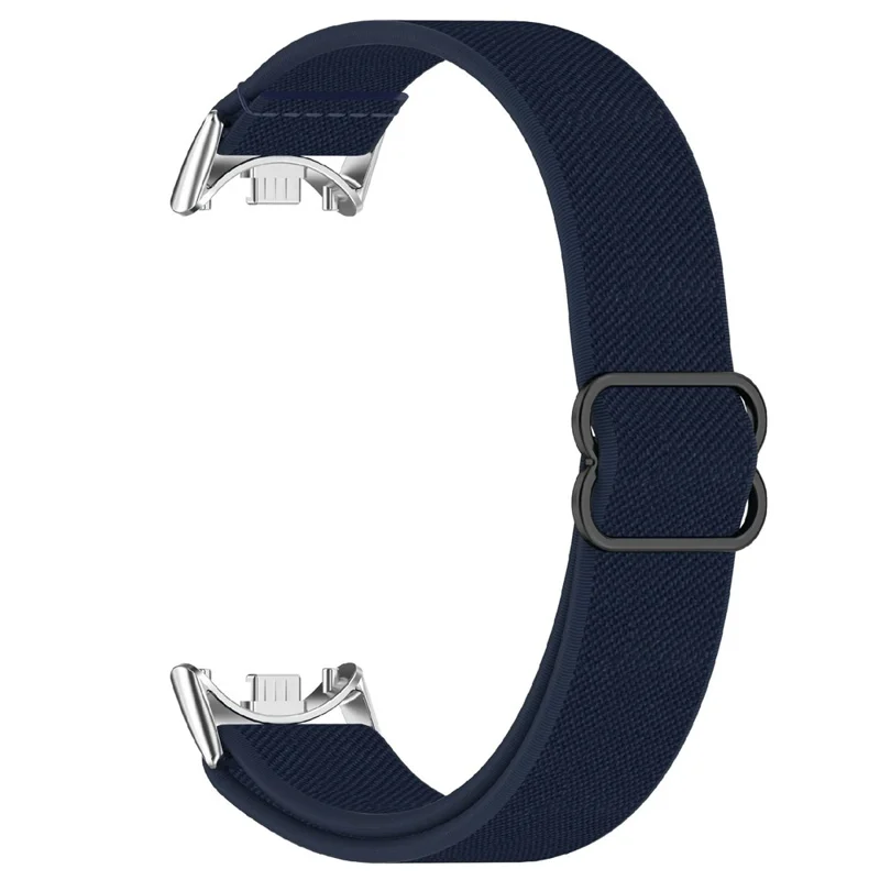 Cinturino per Xiaomi Smart Band 10 / 9 / 8 Cinghia da Polso in Nylon Elastico Intrecciato - Blu Mezzanotte