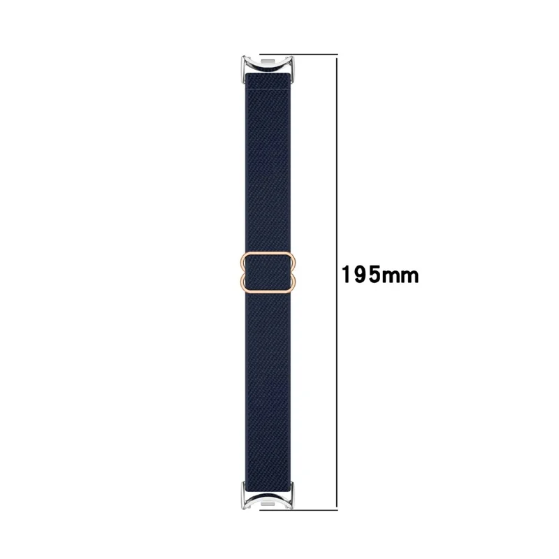 Cinturino per Xiaomi Smart Band 10 / 9 / 8 Cinghia da Polso in Nylon Elastico Intrecciato - Blu Mezzanotte