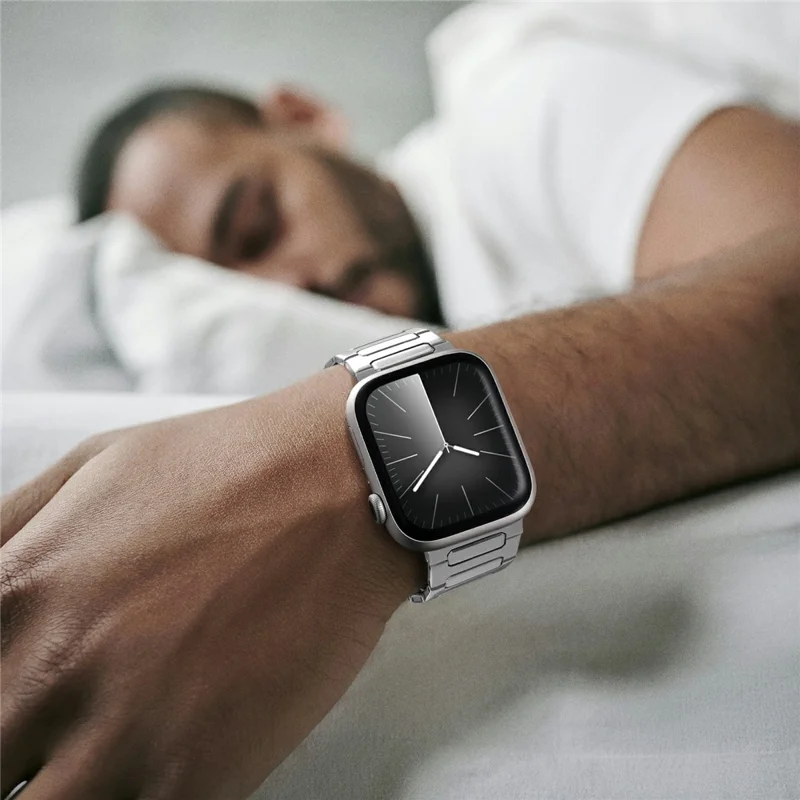 H-Link Cinturino in Metallo Argentato per Apple Watch Serie 10 9 8 7 SE 6 5 4 3 2 1 42mm 41mm 40mm 38mm Cinturino con Chiusura a Farfalla