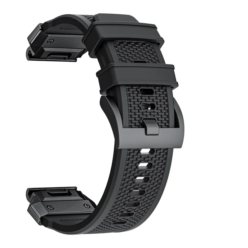 Correa de muñeca de 26 mm para Garmin Fenix 8 51 mm / Enduro 3 / Enduro 2 Correa de reloj universal de silicona - Negro