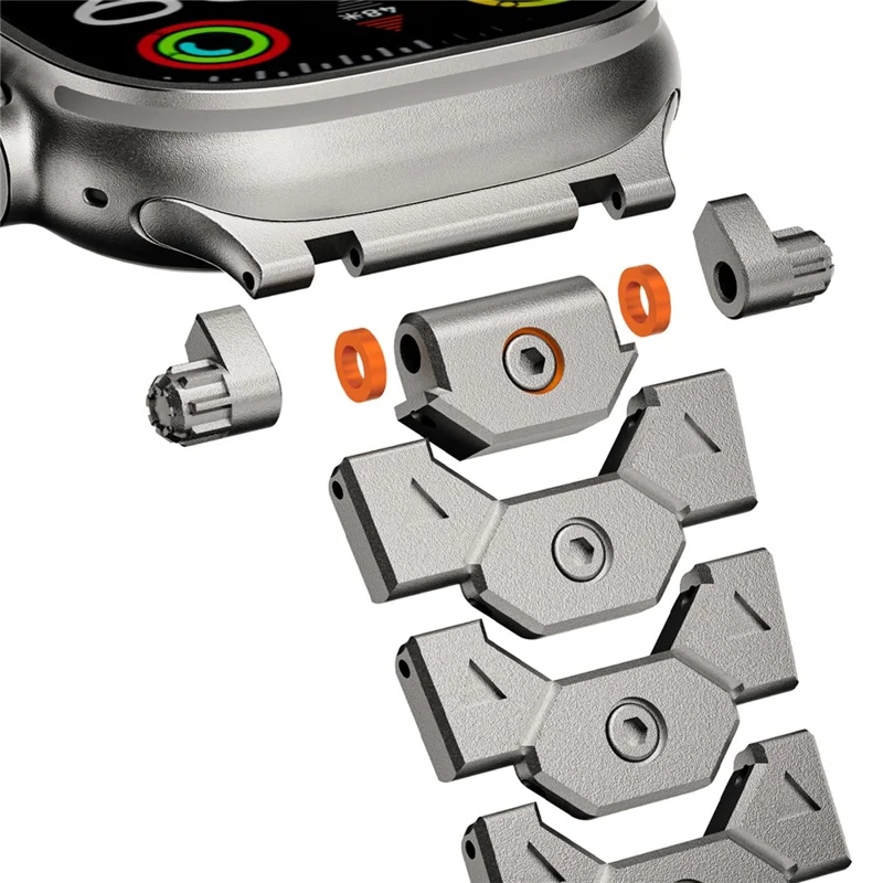 Ремешок для Apple Watch Series 10 Ultra 9 8 7 SE 6 5 4 3 2 1 46мм 49мм 45мм 44мм 42мм с бабочкой и пряжкой из нержавеющей стали - Серебристый / Черный