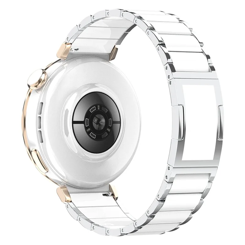 Ремешок 18 мм для Huawei Watch GT 5 Pro 42 мм / GT 5 41 мм / GT 4 41 мм / Xiaomi Watch S4 41 мм, керамический стальной ремешок для часов - Starlight