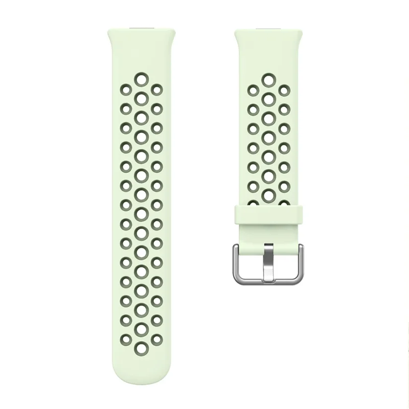 Silicone Watch Band for Huawei Watch Fit 4 Pro / Fit 4 / Fit 3 Round Holes Dual Color Replacement Strap - Mint Green