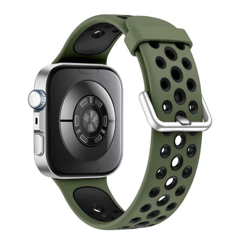 Bracelet de montre en silicone pour Huawei Watch Fit 4 Pro / Fit 4 / Fit 3 avec trous ronds, double couleur - Vert