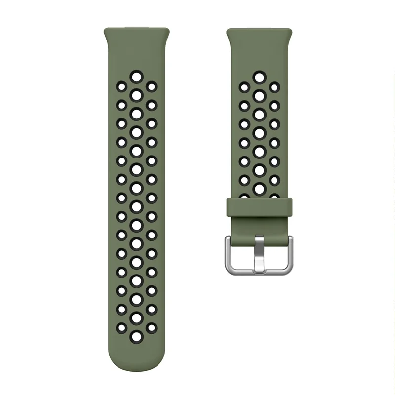 Bracelet de montre en silicone pour Huawei Watch Fit 4 Pro / Fit 4 / Fit 3 avec trous ronds, double couleur - Vert