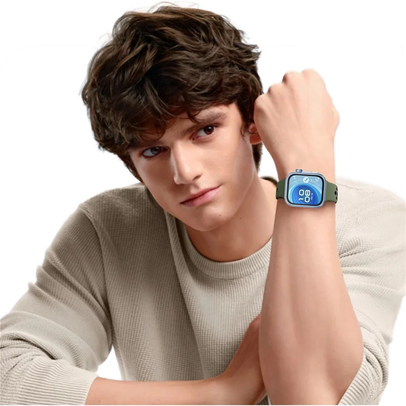 Bracelet de montre en silicone pour Huawei Watch Fit 4 Pro / Fit 4 / Fit 3 avec trous ronds, double couleur - Vert