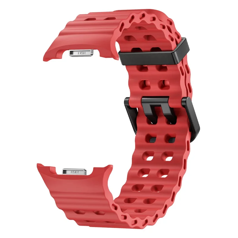 Silikon Armband für Samsung Galaxy Watch8 44mm / 40mm / Watch8 Classic 46mm Einfarbig Schnellwechsel Uhrenarmband - Rot