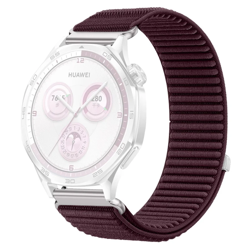 Correa de Reloj USAMS para Samsung Galaxy Watch7 44mm / 40mm Correa de 20mm de Cinta Mágica de Nailon Tejido - Color Ciruela