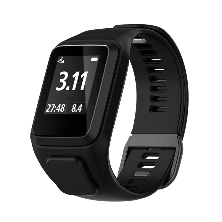 Reemplazo de Correa de Reloj de Silicona para TomTom Spark/Runner 3/2 - Negro
