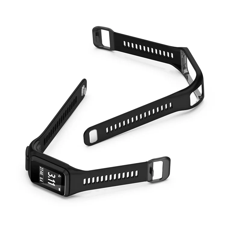 Reemplazo de Correa de Reloj de Silicona para TomTom Spark/Runner 3/2 - Negro