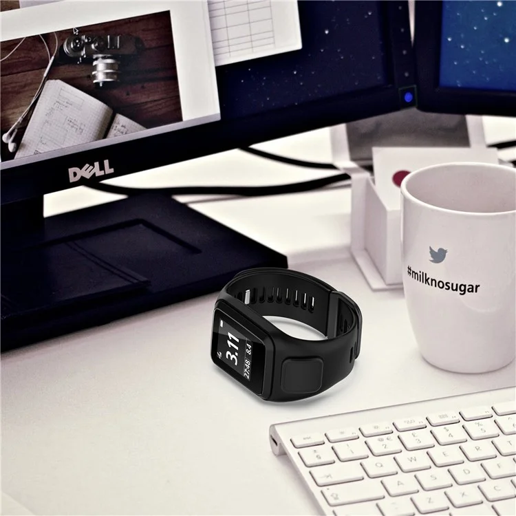 Reemplazo de Correa de Reloj de Silicona para TomTom Spark/Runner 3/2 - Negro