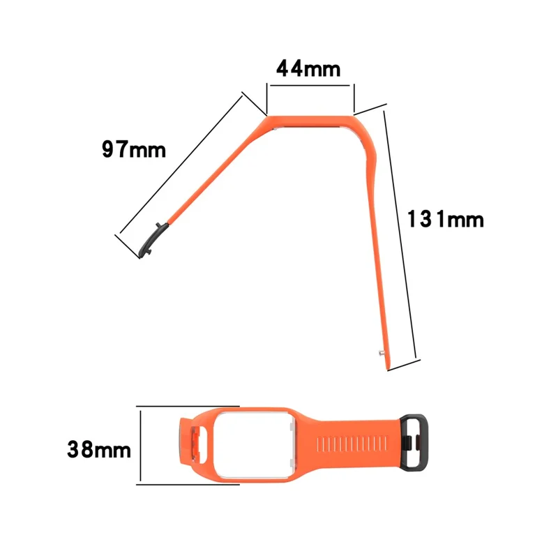 Correa de Reloj de Silicona de Repuesto para TomTom Spark/Runner 3/2 - Naranja