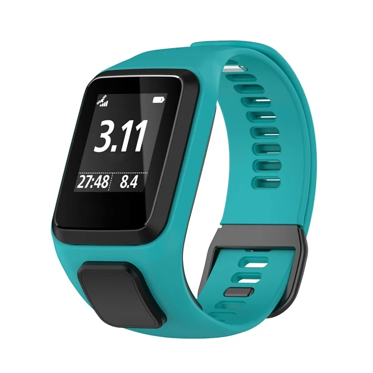 Correa de Muñeca de Repuesto Para la Banda de Reloj de Silicona Para Tomtom Spark/Runner 3/2 - Lago Azul