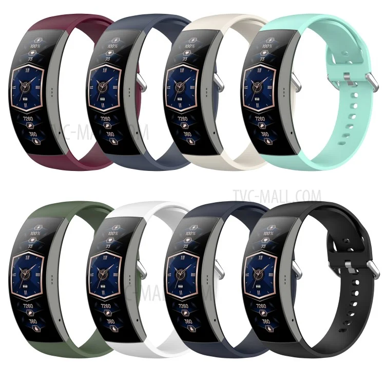 Solid Color Silicone Smart Watch Band Replacement Wrist Strap for Huami Amazfit X, Size: L - Wine Red