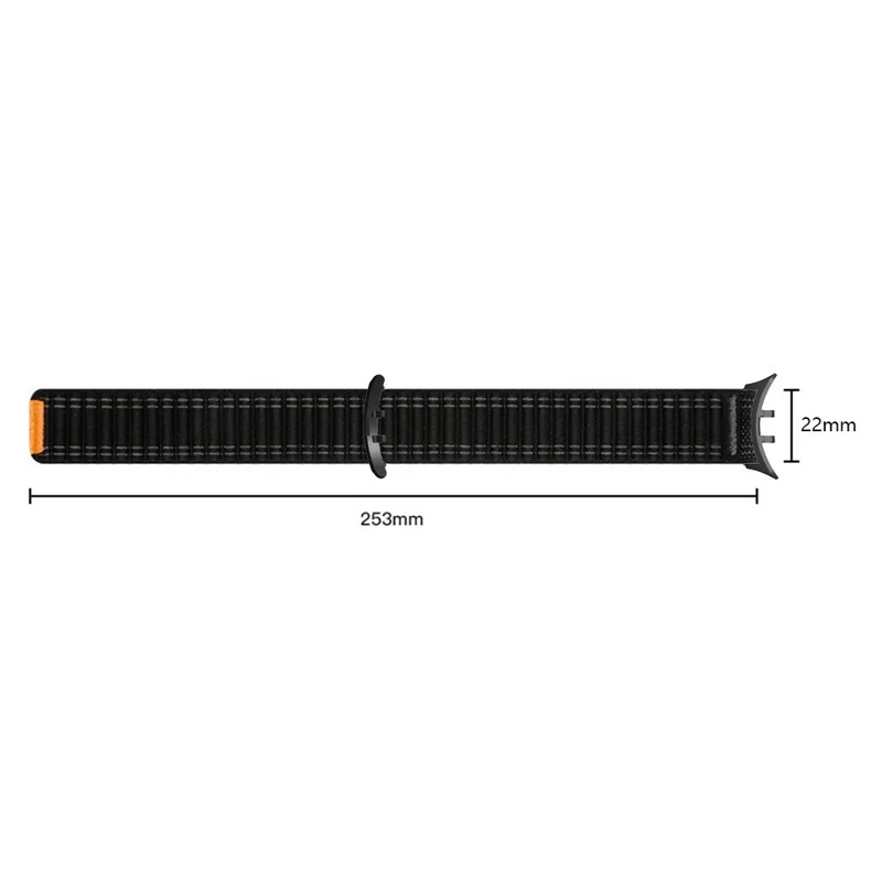 For vivo Watch 5  /  iQOO Watch 5 Watch Band Wave Pattern Nylon Strap with Black Connectors - Dark Blue