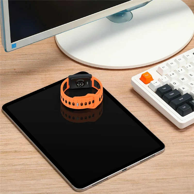 Pour Huami Amazfit Helio Bracelet Bicolore Doux Bracelet de Montre en Silicone Réglable - Noir+Gris