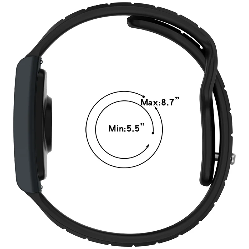 Pour Huami Amazfit Helio Bracelet Bicolore Doux Bracelet de Montre en Silicone Réglable - Noir+Gris