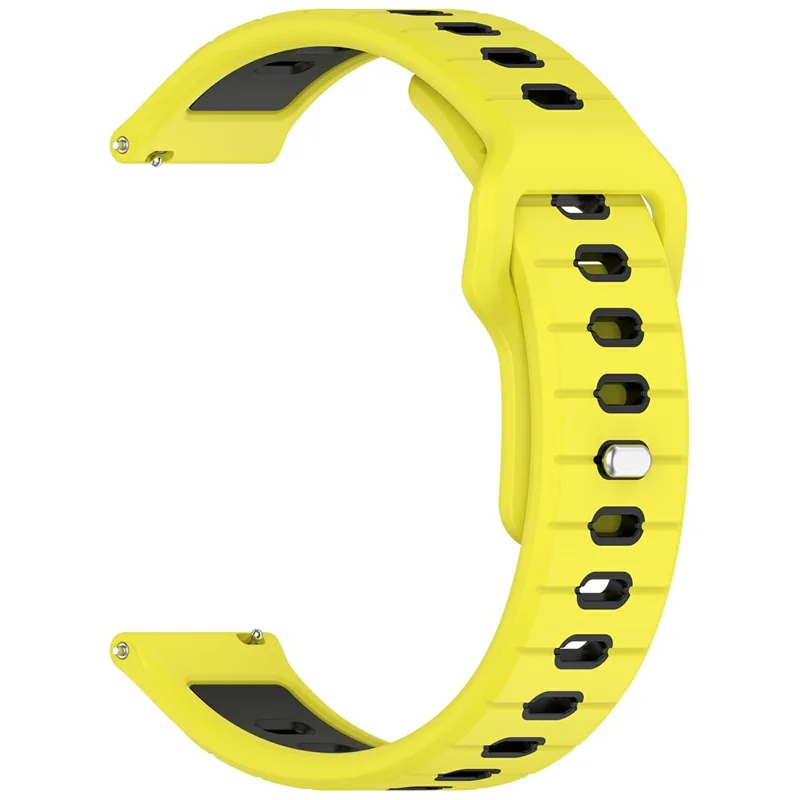 Correa para Huami Amazfit Helio de Doble Color Silicona Suave Ajustable - Amarillo+Negro