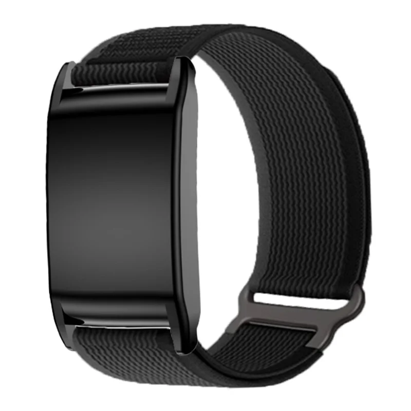 Cinturino in Nylon per WHOOP 5.0 LIFE MG / 5.0 Peak / 5.0 One / 5.0 / 4.0 Banda per Orologio con Chiusura in Velcro e Fibbia Metallica - Nero