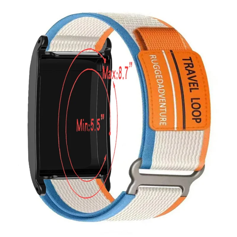 Cinturino in Nylon per WHOOP 5.0 LIFE MG / 5.0 Peak / 5.0 One / 5.0 / 4.0 Banda per Orologio con Chiusura in Velcro e Fibbia Metallica - Nero