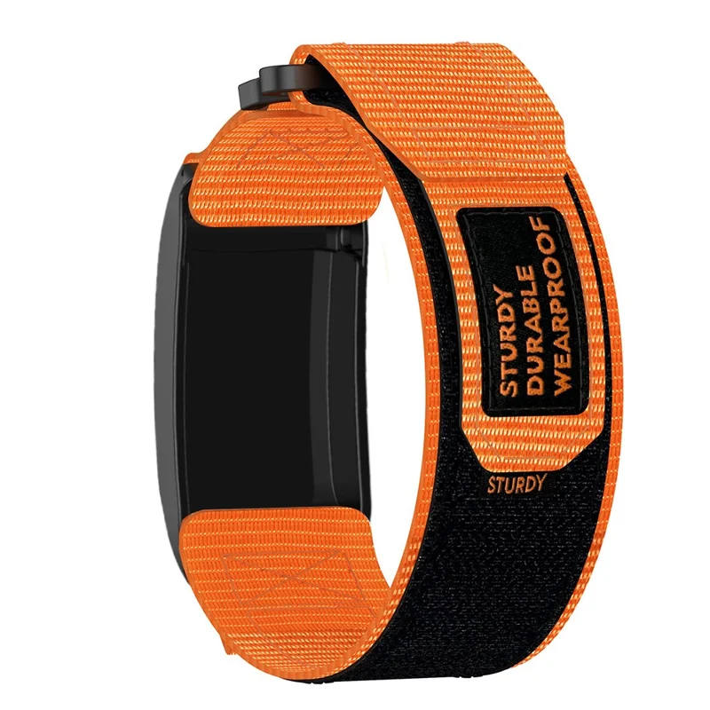 Pulseira de Nylon com Fita Mágica para WHOOP 5.0 LIFE MG / 5.0 Peak / 5.0 One / 5.0 / 4.0 - Laranja