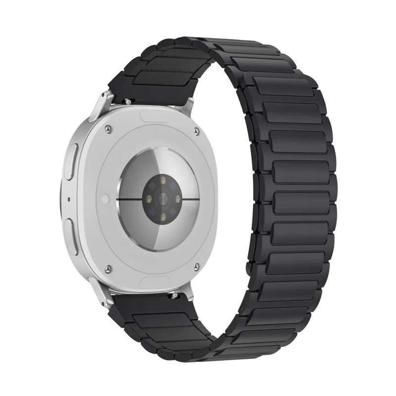 Silicone Strap for Samsung Galaxy Watch8 44mm / 40mm / Watch8 Classic 46mm Magnetic Watch Band - Black