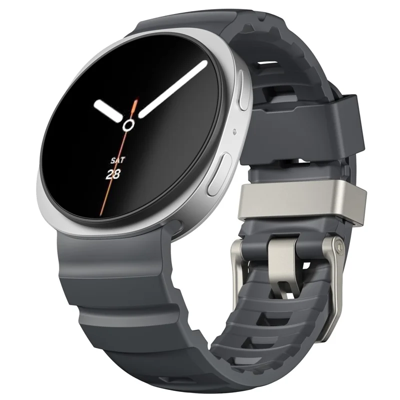 Pulseira de Silicone Ajustável para Samsung Galaxy Watch8 Classic 46mm / Watch8 44mm / 40mm - Correia Esportiva de Reposição - Preto