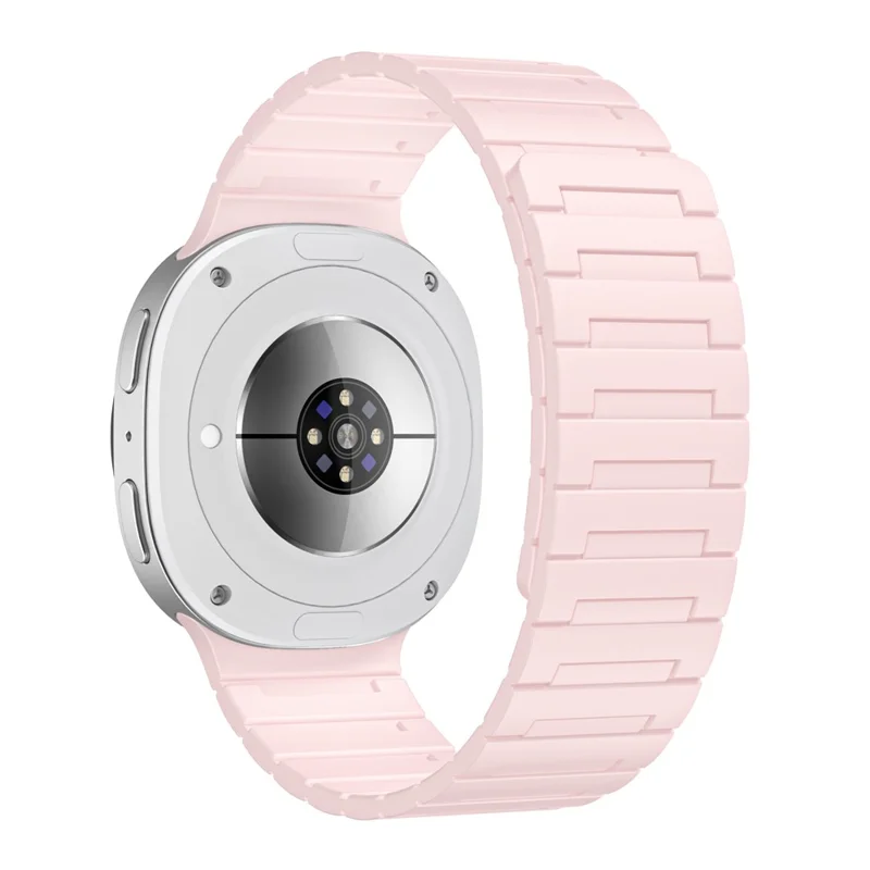 Silikon Armband für Samsung Galaxy Watch8 Classic 46mm / Watch8 44mm / 40mm Magnetisches Uhrenband - Rosa