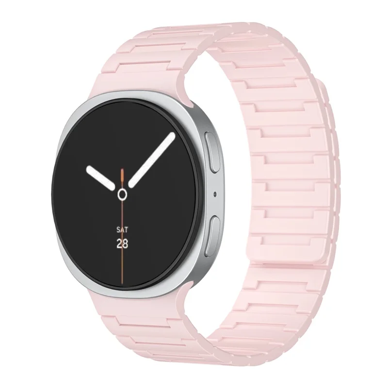 Silikon Armband für Samsung Galaxy Watch8 Classic 46mm / Watch8 44mm / 40mm Magnetisches Uhrenband - Rosa