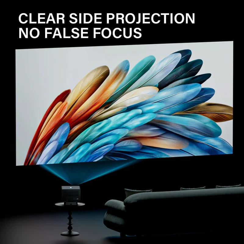 جهاز عرض صغير P50Max بنظام أندرويد 11 ودقة 1080P مع وحدتي تحكم للألعاب، سطوع 800 لومن، واي فاي، نظام سينما منزلية محمول، 2+16 جيجابايت - أسود / قابس أمريكي