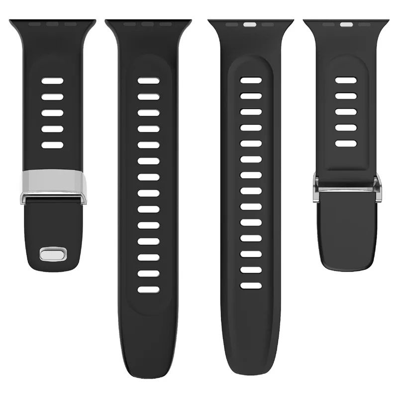 Bracelet de montre pour Apple Watch Série 10 Ultra 9 8 7 SE 6 5 4 3 2 1 46 mm 49 mm 45 mm 44 mm 42 mm Bracelet en silicone - Starlight