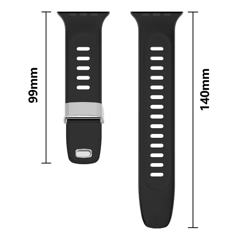 Bracelet de montre pour Apple Watch Série 10 Ultra 9 8 7 SE 6 5 4 3 2 1 46 mm 49 mm 45 mm 44 mm 42 mm Bracelet en silicone - Starlight