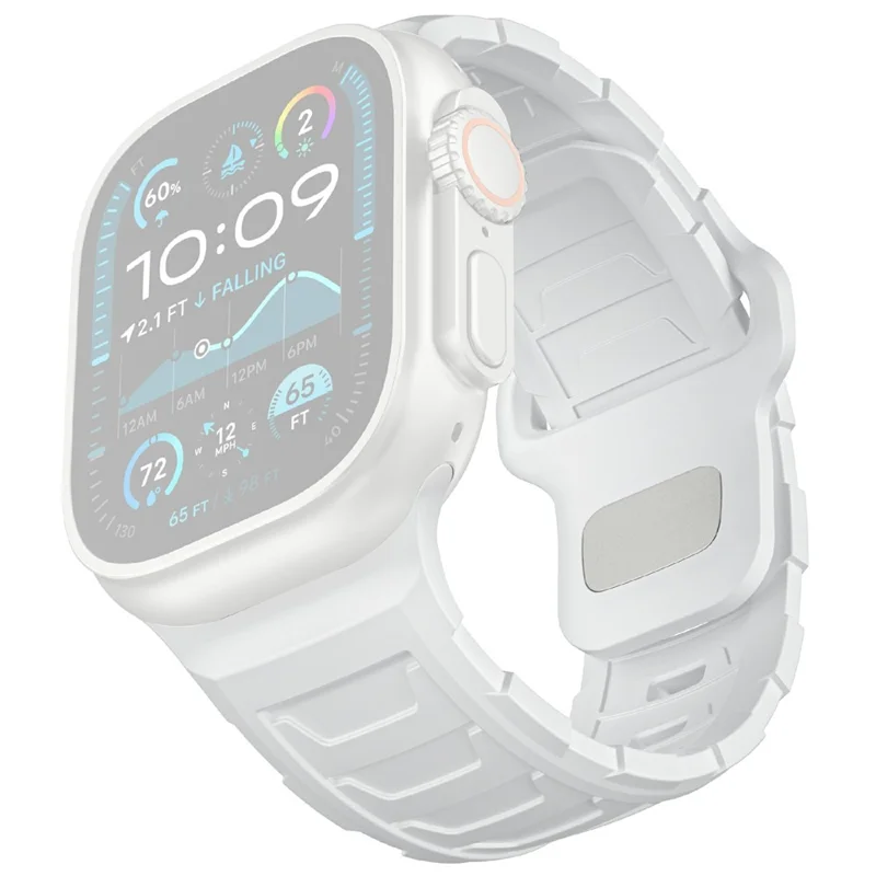 Correa de Silicona para Apple Watch Series 10 Ultra 9 8 7 SE 6 5 4 3 2 1 46mm 49mm 45mm 44mm 42mm Correa Deportiva de Repuesto - Blanco