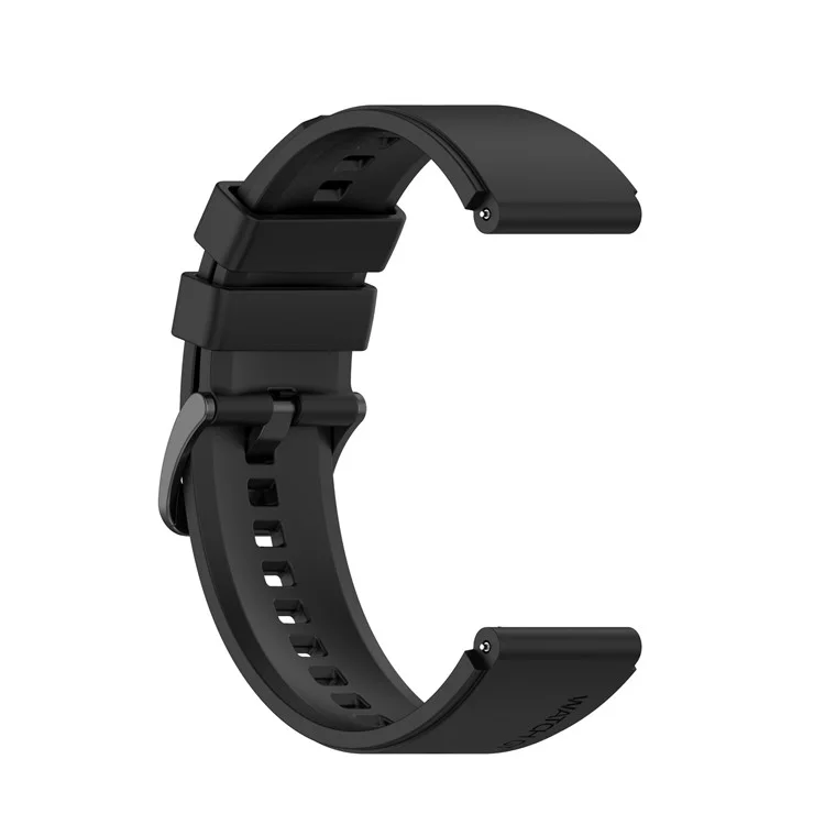 22mm Plain Silicone Watch Band Strap Replacement for Huawei Watch 3/Watch 3 Pro - Black