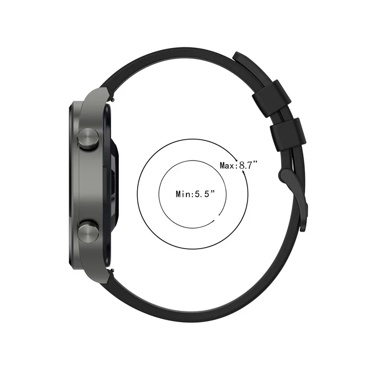 Substituição de Faixa de Relógio de Silicone de 22mm de 22 mm Para Huawei Watch 3/Watch 3 Pro Pro - Preto