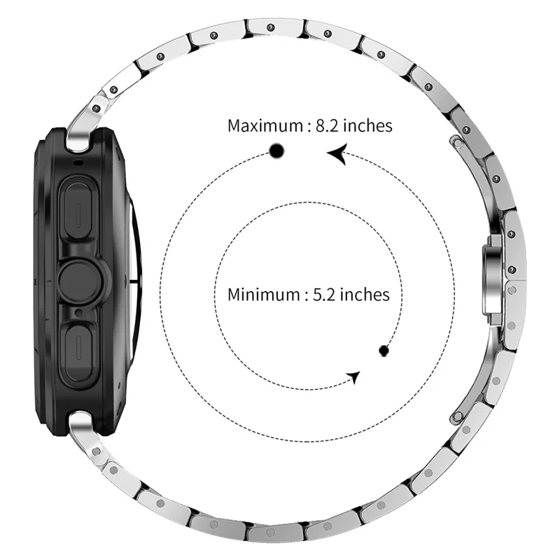 Replacement Strap for Samsung Galaxy Watch Ultra (2025) 47mm Stainless Steel Silver Watch Band with Butterfly Clasp