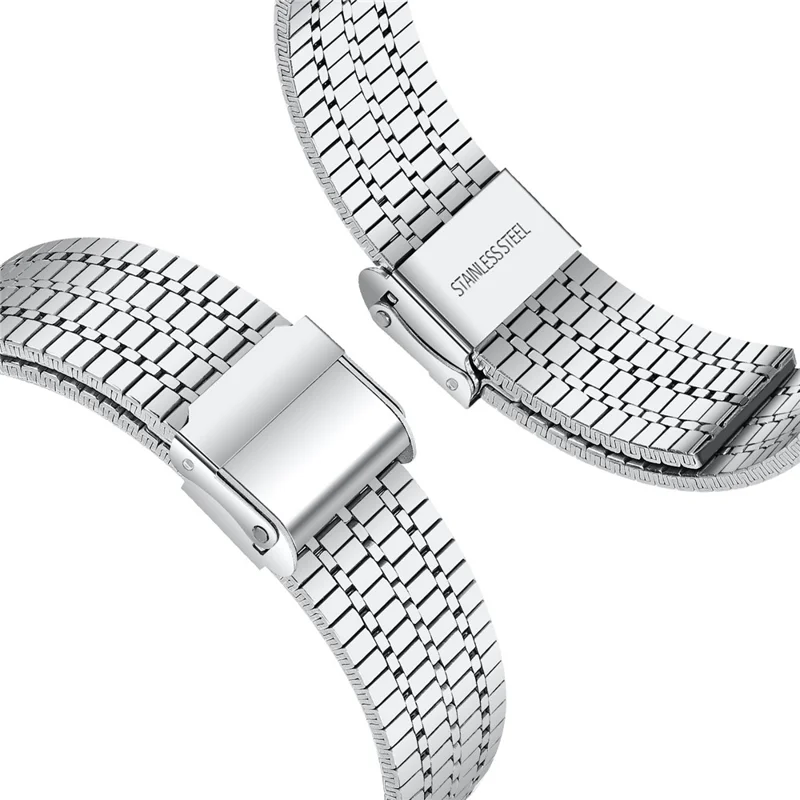 Per Samsung Galaxy Watch Ultra (2025) 47mm Cinturino in acciaio inossidabile argento 7-perline Cinturino per orologio