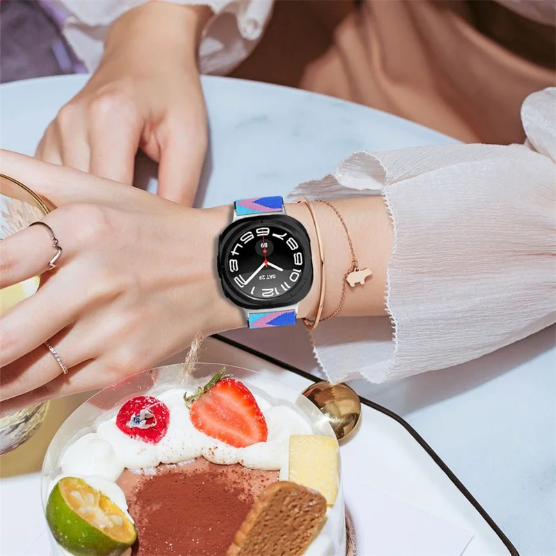 Cinturino di Design con Connettore Nero per Samsung Galaxy Watch Ultra (2025) 47mm Cinturino Elastico per Orologio - 1