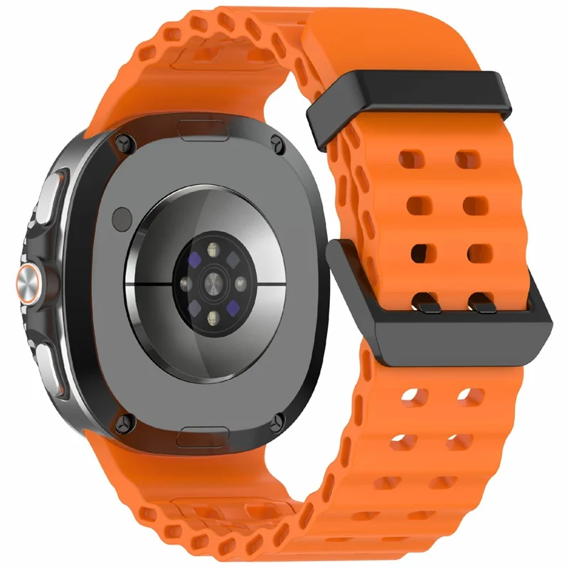 Silicone Band for Samsung Galaxy Watch8 44mm / 40mm / Watch8 Classic 46mm Solid Color Watch Strap - Orange