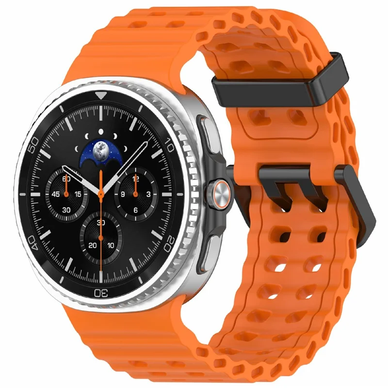 Silicone Band for Samsung Galaxy Watch8 44mm / 40mm / Watch8 Classic 46mm Solid Color Watch Strap - Orange